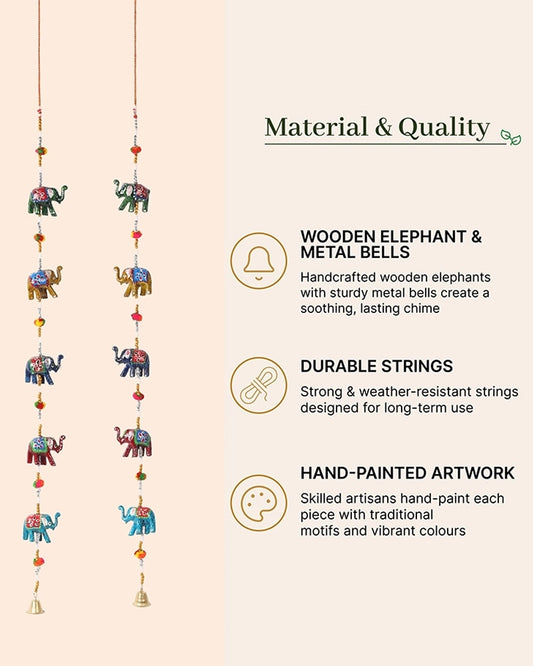 Multicolor Handcrafted Wind Chime for Room Decoration