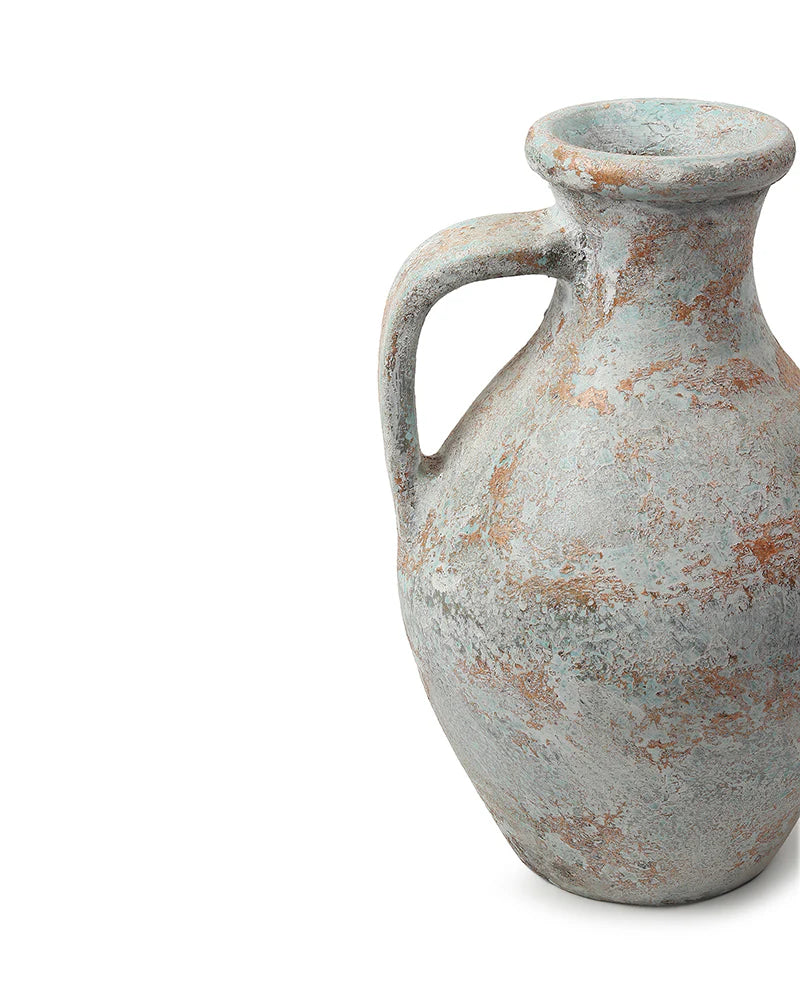 Weathered Terracotta Vase for Vintage Room Themes
