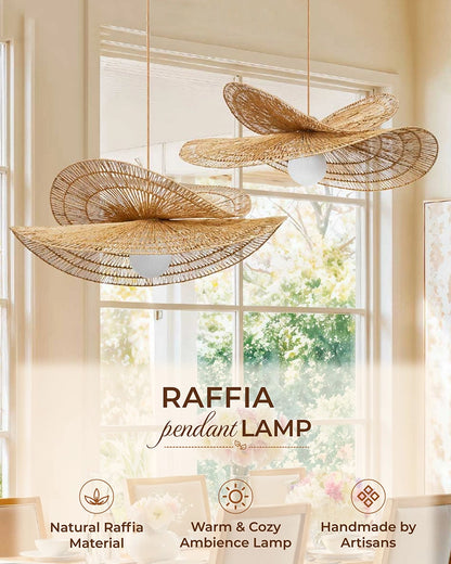 Artistic Raffia Ceiling Light for Living Room Decoration