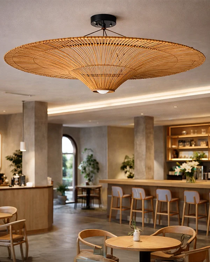 Handmade Bamboo Pendant Light for Balcony and Patio