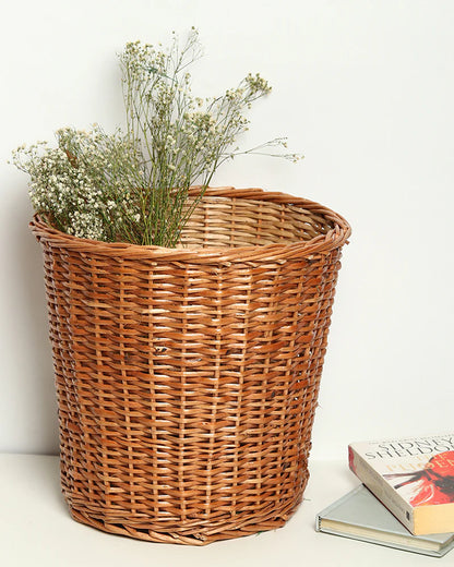 Panier Poubelle/Jardinière en Osier - Lot de 2