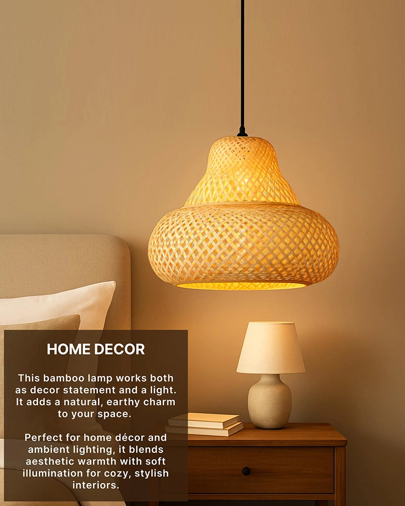 Handmade Bamboo Hanging Light for Living Room and Bedroom