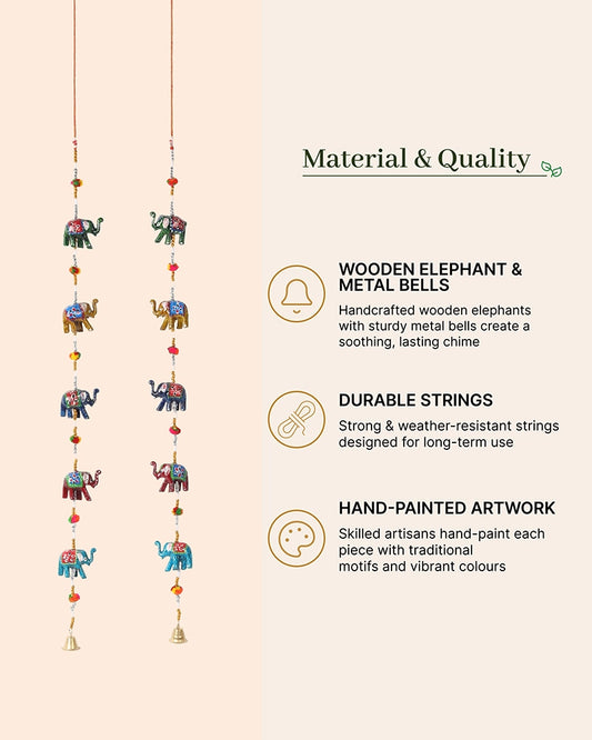 Multicolor Handcrafted Wind Chime for Room Decoration