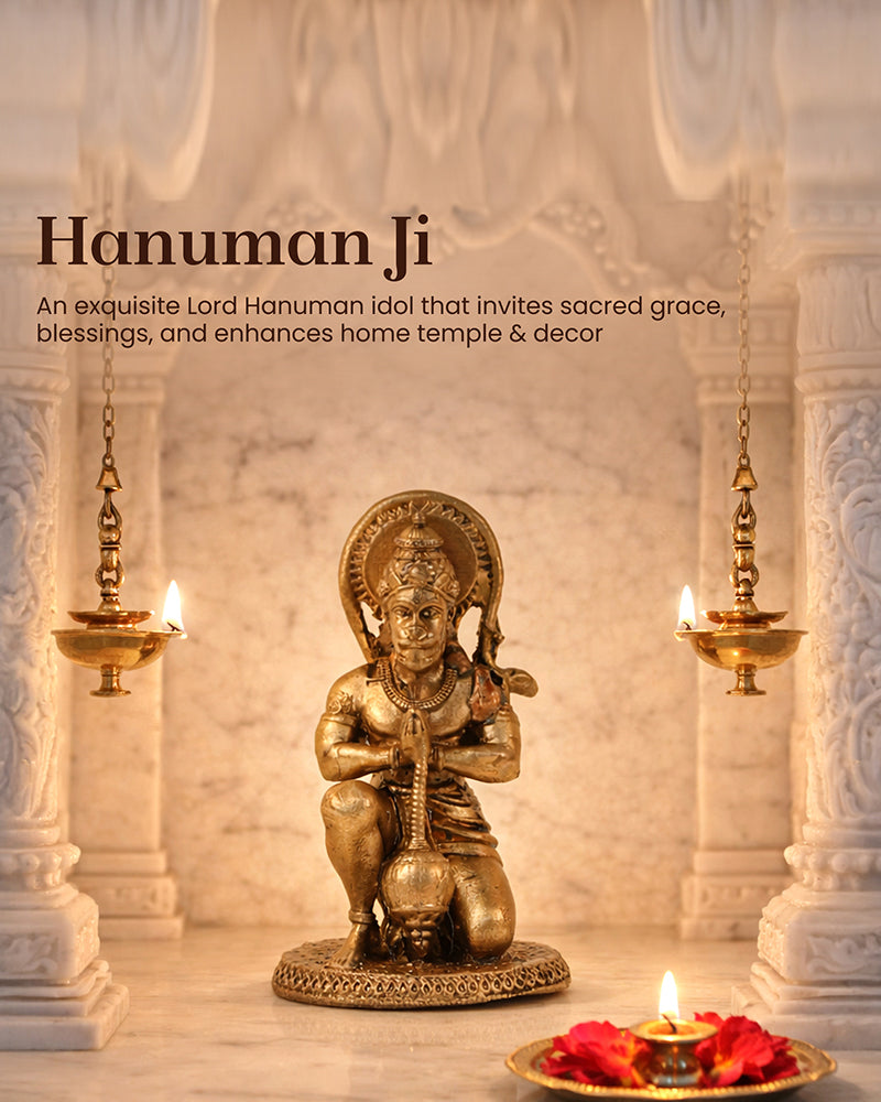 Handcrafted Hanuman Ji Murti for Pooja Room and Spiritual Decor