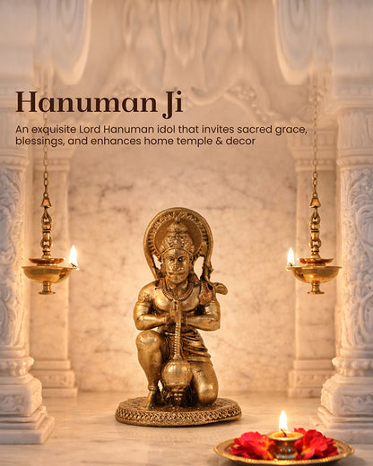 Handcrafted Hanuman Ji Murti for Pooja Room and Spiritual Decor