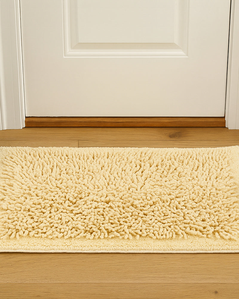 Elegant Cotton Bath Mat for Bathroom Door and Modern Home Decor