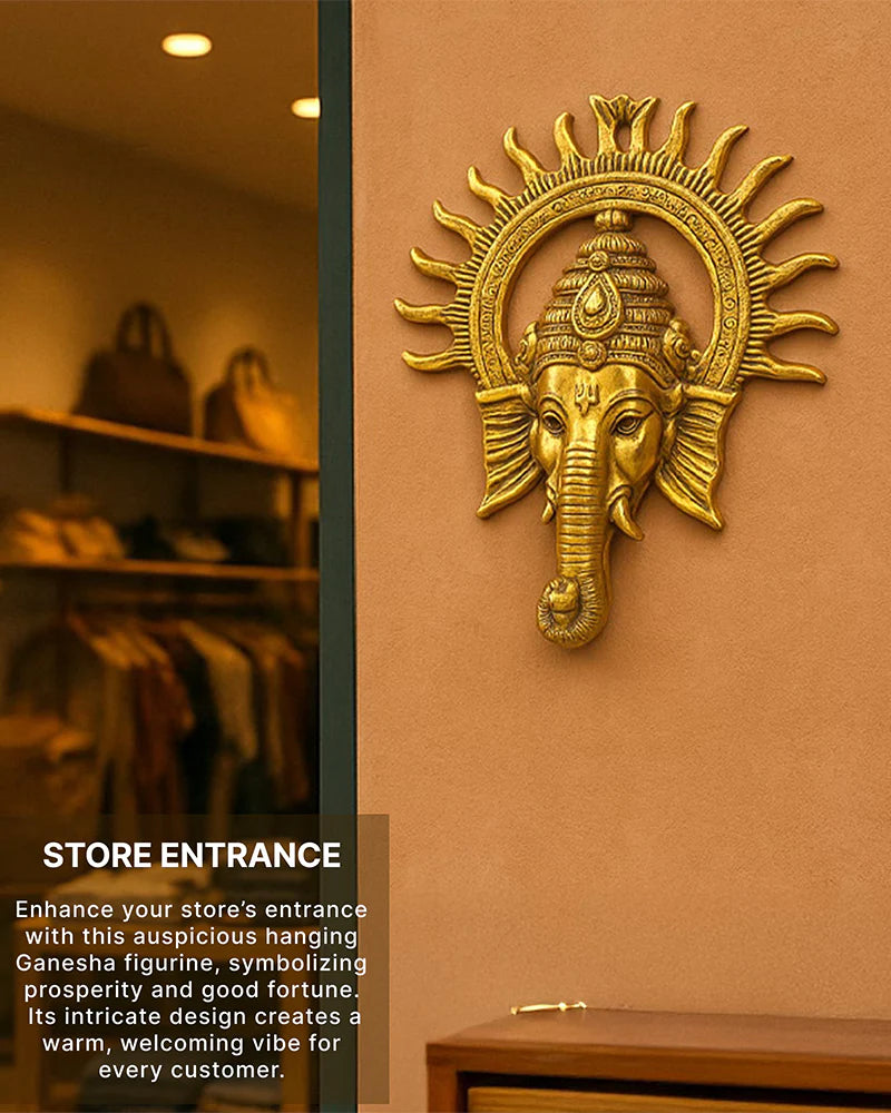 Lord Ganesha Statue, God Idol for Home and Decorative Wall Decor