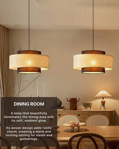 Stylish Rattan Pendant Light for Bedroom and Living Room