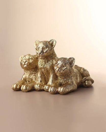 Lion Cub Figurine in Polypropylene for Living Room Display and Gifting