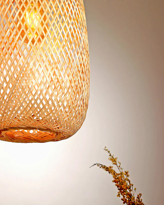 Boho Bamboo Hanging Light for Living Room Decoration