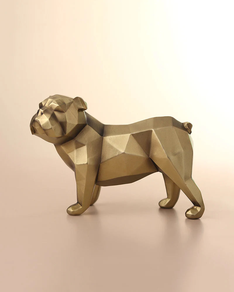 Bulldog Figurine in Polypropylene for Tabletop Decor and Living Room
