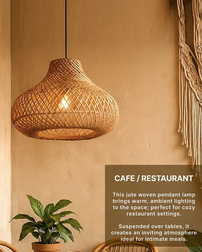 Stylish Rattan Hanging Light for Study Room and Living Room