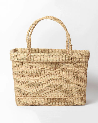 Handmade Seagrass Basket for Shopping, Picnic & Everyday Use