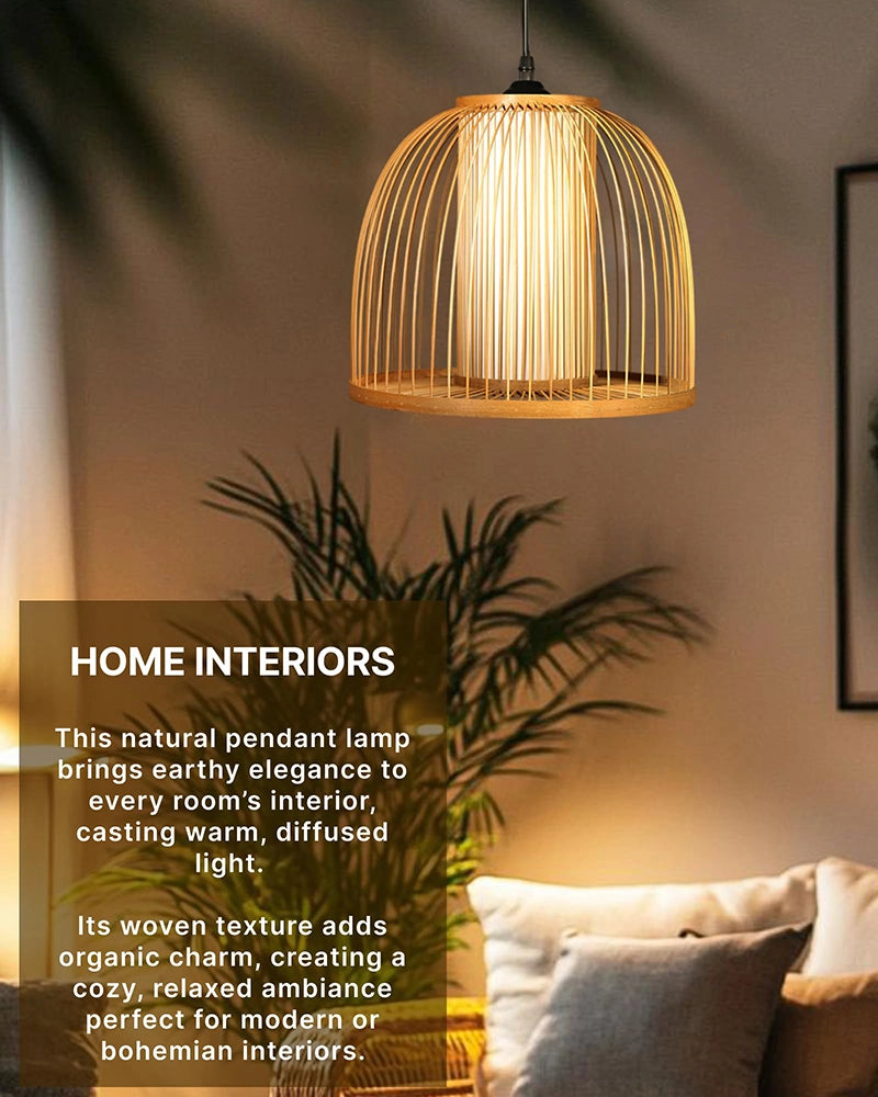 Stylish Bamboo Ceiling Lamp for Bedroom and Living Room