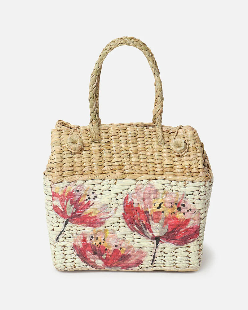 Handwoven Seagrass Picnic Basket for Outdoor Adventures & Family Meals