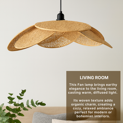 PVC Rattan Pendant Lampshade for Ceiling Lighting and Home Décor