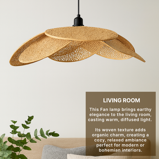 PVC Rattan Pendant Lampshade for Ceiling Lighting and Home Décor