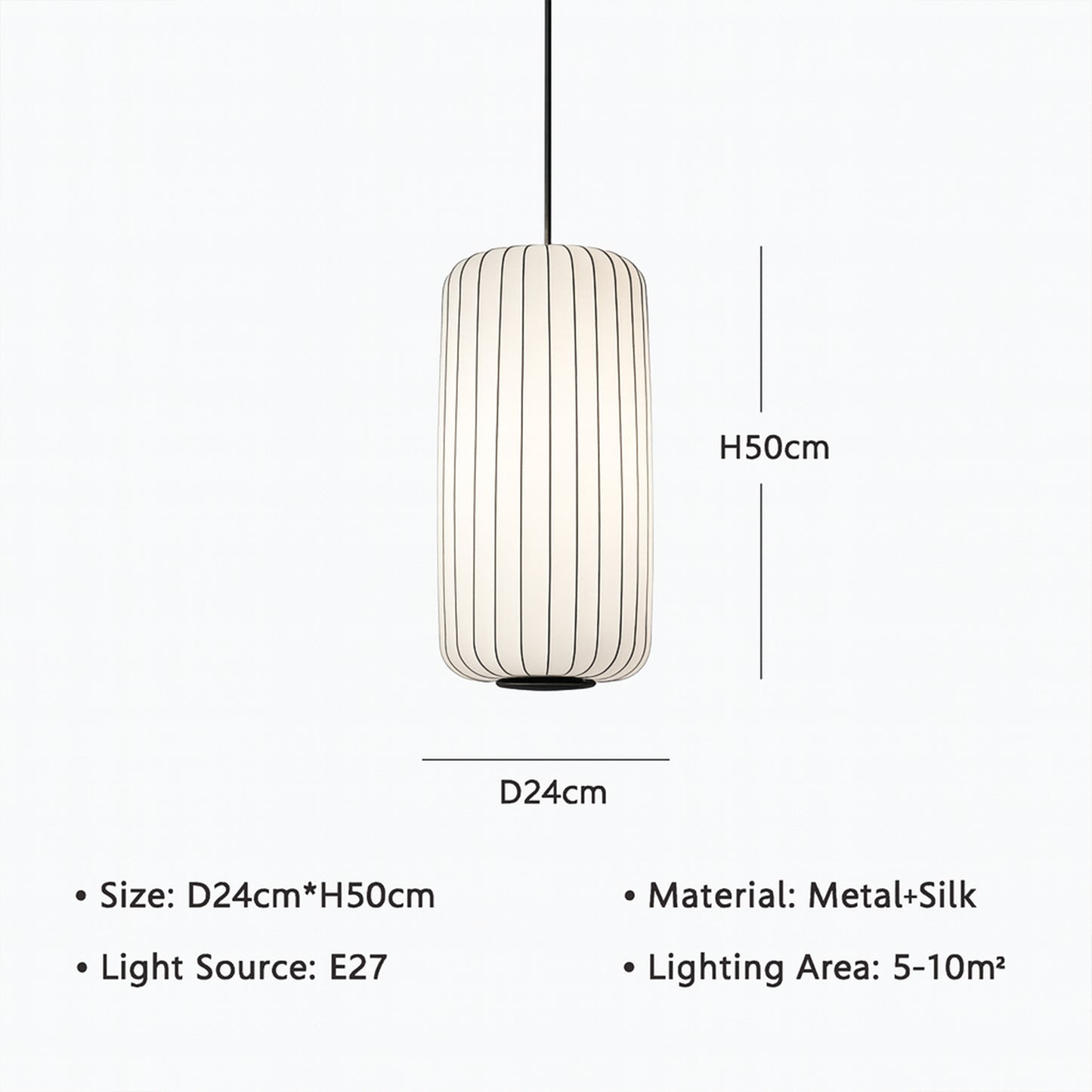 Fabric Pendant Lampshade for Living Room and Dining Area