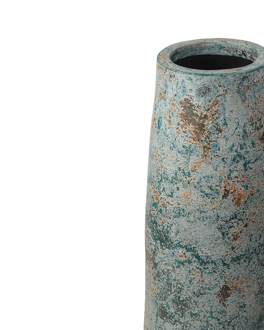 Geometric Terracotta Vase for Modern Rustic Decor
