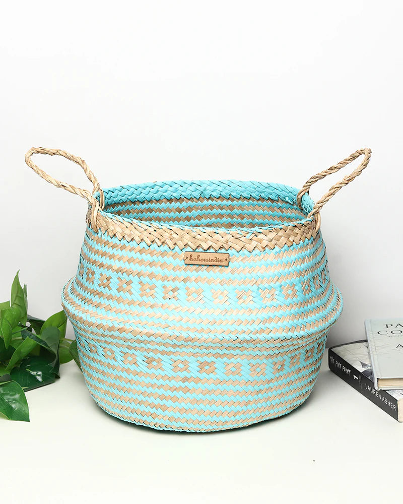 Set of 3 Rustic Belly Planter Basket for Boho-Inspired Interiors
