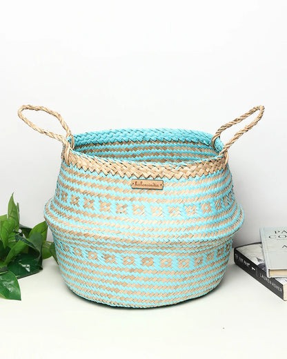 Set of 3 Rustic Belly Planter Basket for Boho-Inspired Interiors