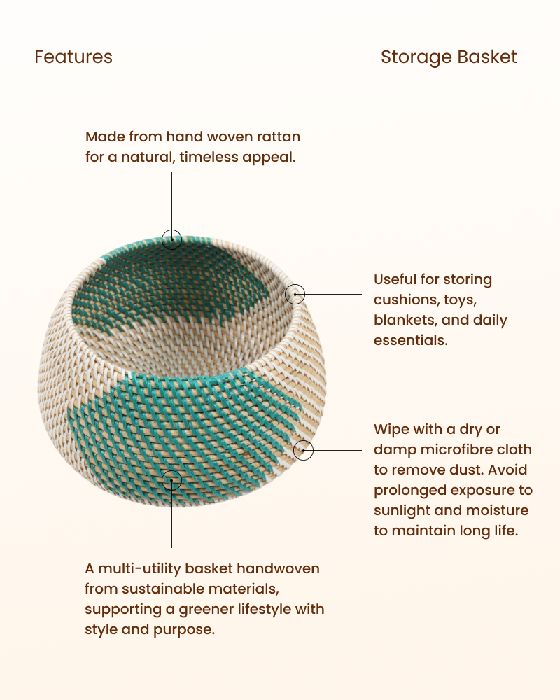 Rattan Organiser Basket for Easy Home Storage Solutions