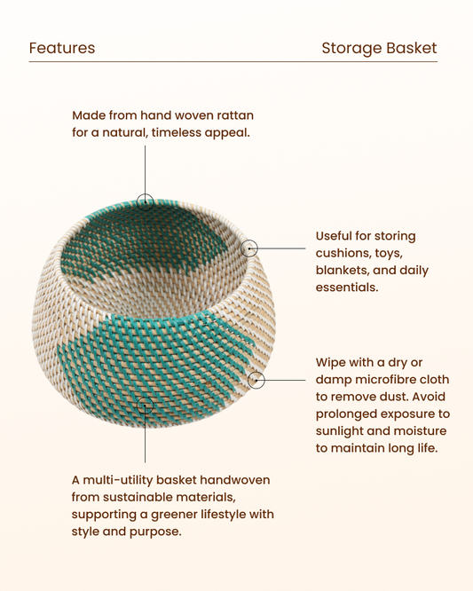 Rattan Organiser Basket for Easy Home Storage Solutions