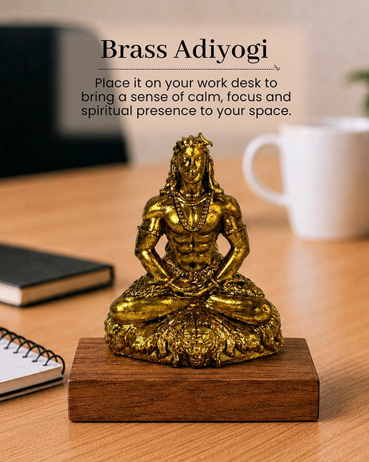 100 % Pure Brass Aadiyogi Lord Shiva Idol For Car Dashboard
