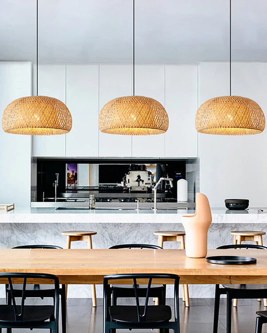 Natural Bamboo Pendant Lamp for Bedroom and Living Room
