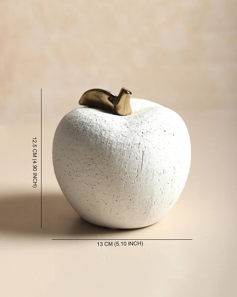 Decorative Ceramic Apple Showpiece for Tabletop, Shelf, and Gifting
