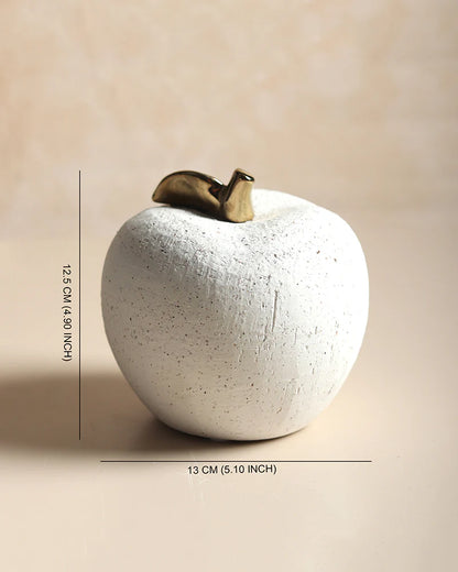 Decorative Ceramic Apple Showpiece for Tabletop, Shelf, and Gifting