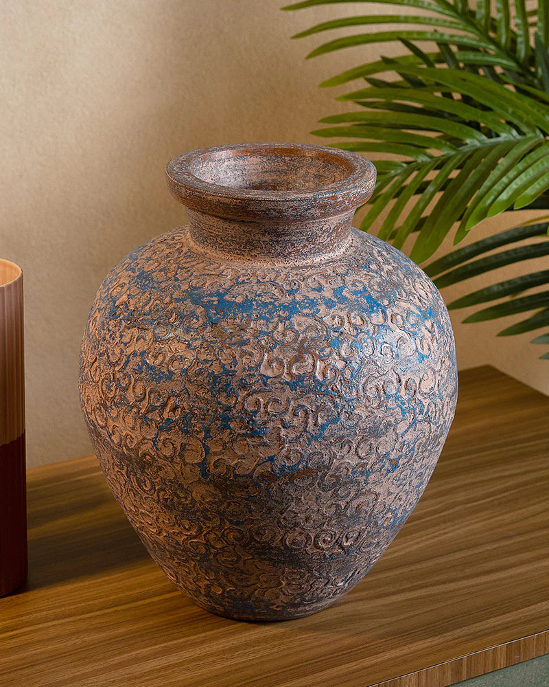 Handcrafted Terracotta Flower Vase for Boho Interiors