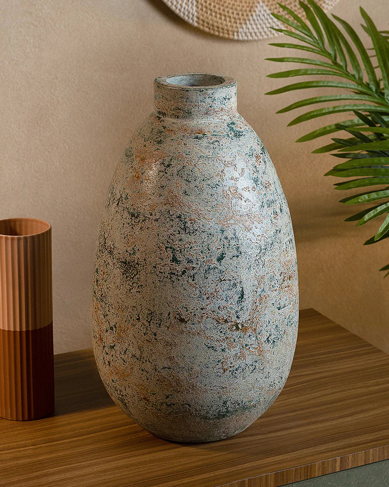 Compact Terracotta Vase for Small Space Styling