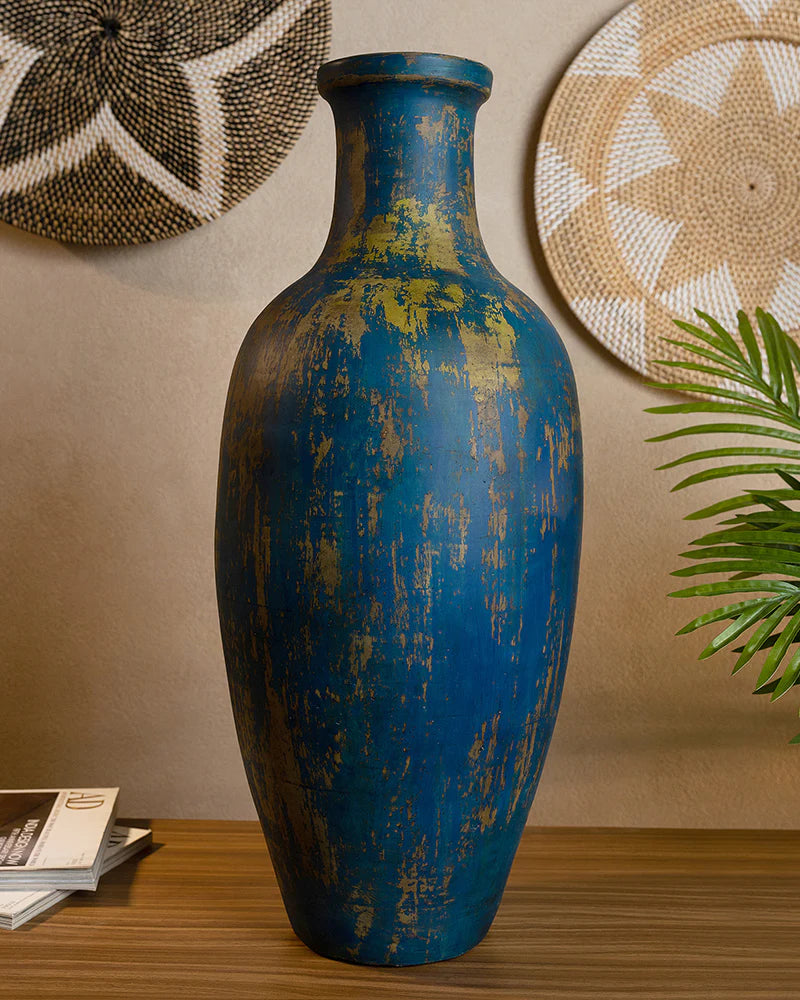 Decorative Terracotta Bottle Vase for Rustic Displays