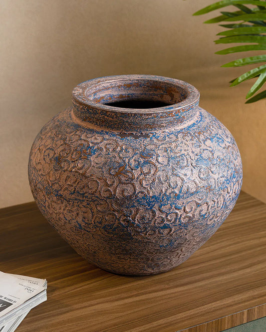 Natural Terracotta Floor Vase for Entryway Styling