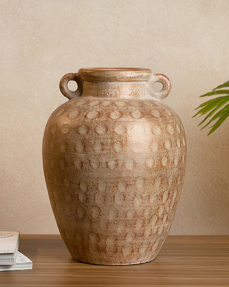 Tall Terracotta Vase for Rustic Home Accents
