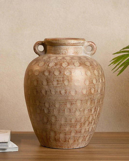 Tall Terracotta Vase for Rustic Home Accents