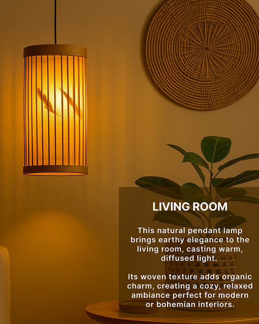Bamboo Pendant Lamp | Ceiling Lamps For Living Room | Hanging Light