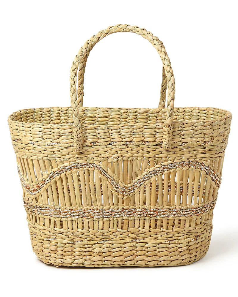 Handwoven Natural Tote for Shopping, Storage & Casual Carry