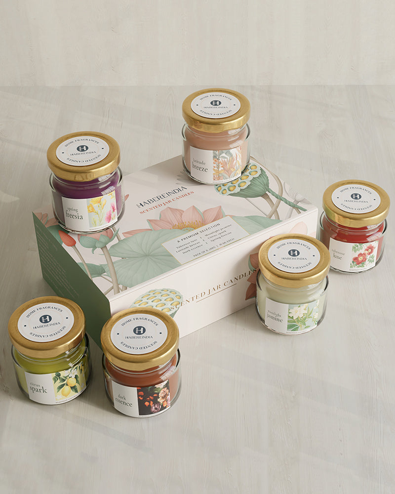 Set of 6 Scented Aroma Candles, 26gm Each 6-8H Burn | Fragrance Candle Set for Gifting