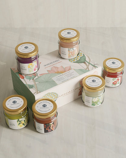 Set of 6 Scented Aroma Candles, 26gm Each 6-8H Burn | Fragrance Candle Set for Gifting