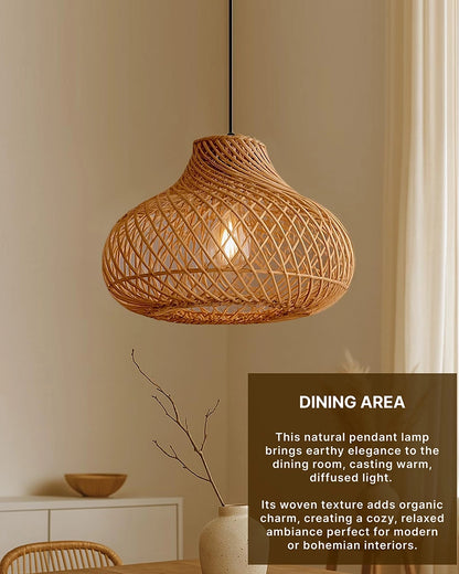 Stylish Rattan Hanging Light for Study Room and Living Room