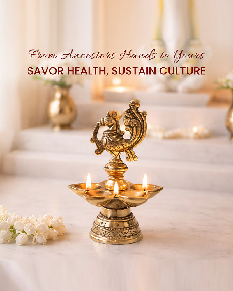 Decorative Brass Peacock Diya Perfect for Pooja and Festive Decor