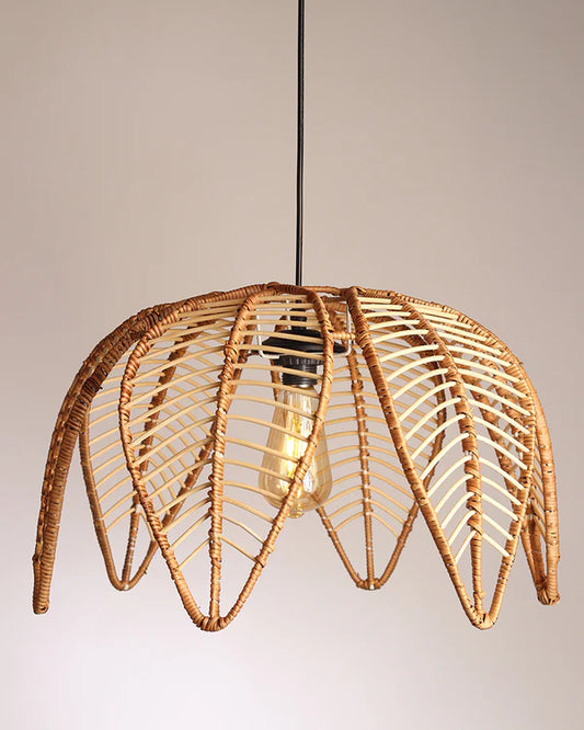 Artistic Rattan Ceiling Light for Cafe and Restaurant