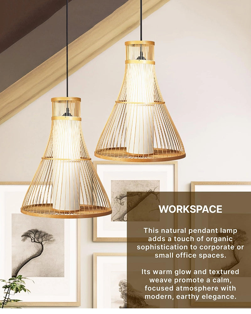 Modern Bamboo Hanging Lamp for Balcony and Hall