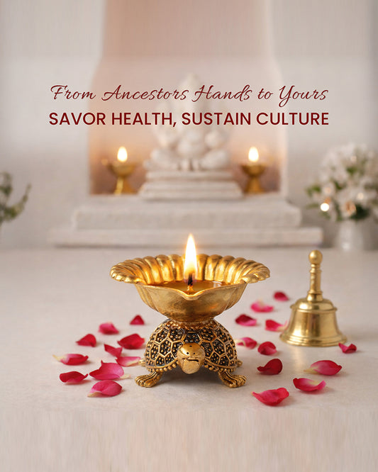 Brass Turtle Pooja Diya Perfect for Spiritual Use and Home Temple Decoration