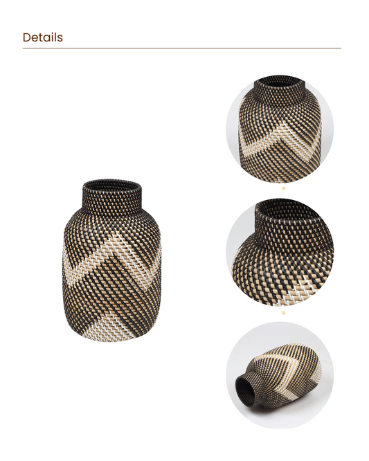 Handcrafted Rattan Flower Vase for Home Decor