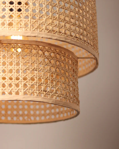 Natural Rattan Pendant Light for Living Room and Bedroom