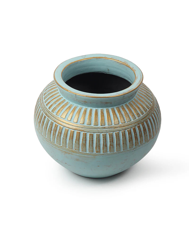 Textured Terracotta Flower Vase for Garden Vibes Indoors