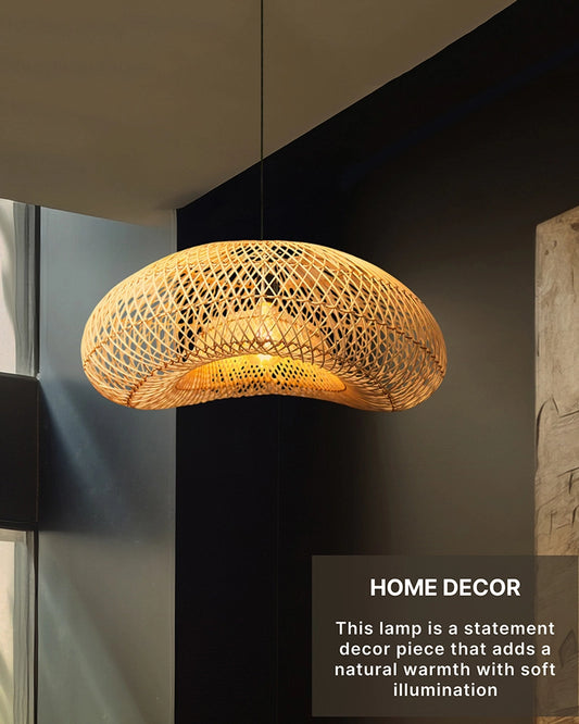 Handmade Rattan Ceiling Light for Home and Balcony